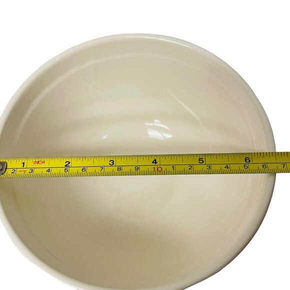 Rae Dunn Artisan Collection "Pinch" Mixing Bowl 6" Diameter White Ceramic - Picture 5 of 6